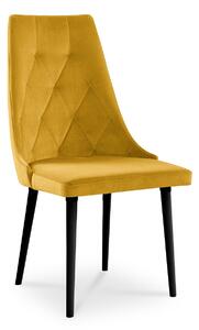 Krzesło z wysokim oparciem CARO VELVET miodowy / KR01