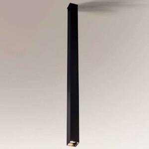 Sufitowa LAMPA biurowa DOHA 1704 Shilo metalowa tuba prostokątny downlight czarny - czarny