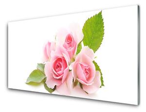 Obraz Szklany Róże Kwiaty Roślina Natura