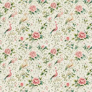 Tapety Pastelowe różowe róże i ptaki w stylu shabby chic, Tapety Angielskie, a00201 : Uwalls.pl