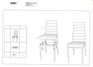Zestaw mebli stół GD-082 i 4 krzesła H-261 biały SIGNAL