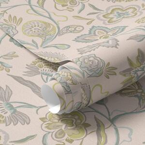 Tapety Ozdobne kwiaty w pastelowych kolorach, styl vintage, Tapety wiejskie, a00222 : Uwalls.pl