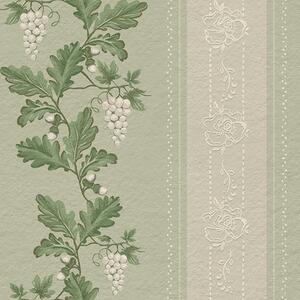 Tapety Kiście winogron i koronka, zielony klasyczny wzór, Tapety Jedzenie i Napoje, a00223 : Uwalls.pl