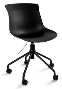 Obrotowe krzesło biurowe z tworzywa Easy czarne