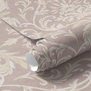 Tapety Klasyczny adamaszek na różowym tle, barokowy wzór, Tapety vintage, a00227 : Uwalls.pl