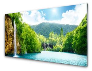 Obraz Akrylowy Góry Las Jezioro Natura