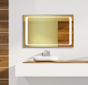 Lustro łazienkowe LED w ramie aluminiowej - Linga