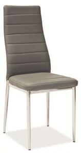 Krzesło tapicerowane H-261 szare/chrom