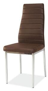 Krzesło tapicerowane H-261 brązowe/chrom SIGNAL