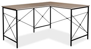 Narożne biurko w stylu loft na metalowym stelażu B-182