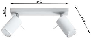 Plafon LAMPA sufitowa SPARK SM88 MDECO metalowa OPRAWA listwa SPOT ścienne tuby białe - biały