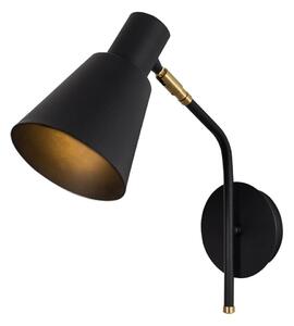 Czarny/w kolorze złota kinkiet ø 15 cm Kem – Opviq lights