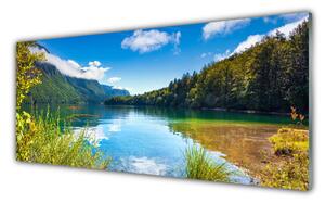 Obraz Szklany Góry Las Natura Jezioro