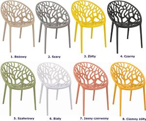 Krzesło tarasowe z ażurowym siedziskiem ciemny żółty - Moso