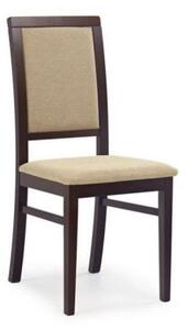 Krzesło SYLWEK 1 beżowe tkanina/ciemny orzech HALMAR