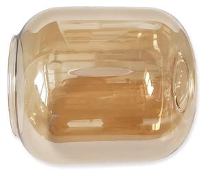 Klosz szklany Beczka D145 transparentny bursztynowy