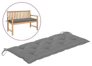 Poduszka na ławkę ogrodową, szara, 120x50x7 cm, tkanina