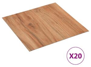 Samoprzylepne panele podłogowe, 20 szt., PVC, 1,86 m², drewno