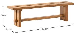 Ławka z drewna tekowego Hugo, różne rozmiary