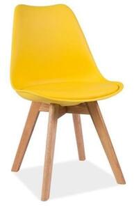 Krzesło KRIS żółte/dąb SIGNAL