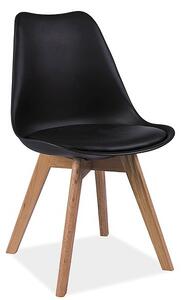 Krzesło KRIS czarne/buk