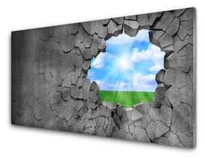 Obraz Szklany Dziura Popękana Ściana