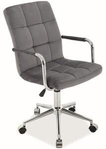 Aksamitne krzesło biurowe z podłokietnikami Q-022 Velvet