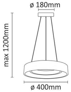 LAMPA wisząca BODO 307484 Il mio metalowa OPRAWA LED 20W 3000K okrągły ring zwis biały - biały