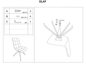 Krzesło OLAF brązowe ekoskóra SIGNAL
