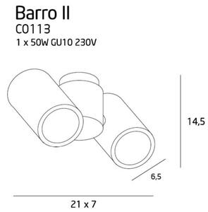 LAMPA sufitowa BARRO C0113 Maxlight regulowana OPRAWA metalowa SPOT tuby białe - biały