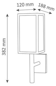 Elewacyjna LAMPA ścienna MALMO 309181 Polux zewnętrzna OPRAWA ogrodowa KINKIET klatka outdoor IP44 grafitowa przezroczysta