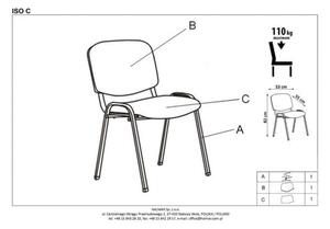 Krzesło biurowe ISO szare (C73) HALMAR