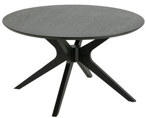 Designerski stolik fornirowany z okrągłym blatem Duncan czarny