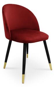 Krzesło SONG / czerwony / noga czarno-złota / MG31