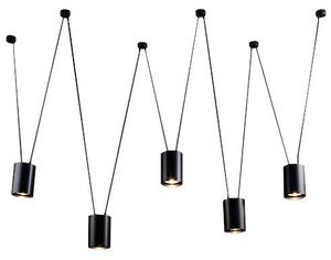 LAMPA wisząca VIWIN 9023 Shilo metalowa OPRAWA modernistyczny zwis tuby czarne - czarny
