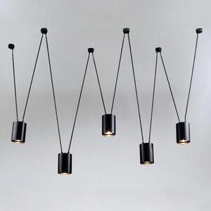 LAMPA wisząca VIWIN 9023 Shilo metalowa OPRAWA modernistyczny zwis tuby czarne - czarny