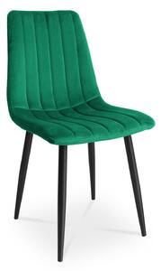 Nowoczesne krzesło do jadalni TUX zielony / noga czarna