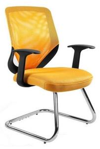 Fotel biurowy MOBI SKID żółty UNIQUE