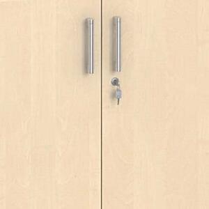 Szafa biurowa PRIMO, drzwi na 2 półki, 1781 x 800 x 420 mm, szary / brzoza