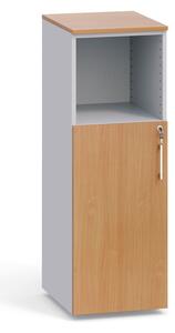 Szafa biurowa kombinowana z drzwiami PRIMO, 1087 x 400 x 420 mm, biały