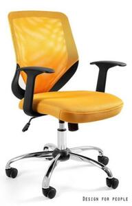Fotel biurowy MOBI żółty UNIQUE