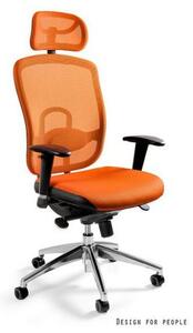 Fotel biurowy VIP pomarańczowy UNIQUE