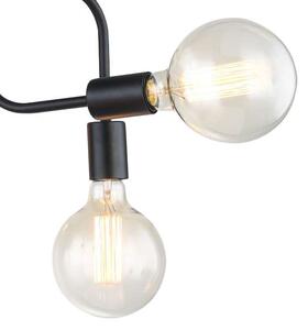 LAMPA sufitowa KRISTY MDM-3678/6 BK Italux industrialna OPRAWA metalowa żarówki bulbs loft czarna