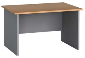 Stół biurowy PRIMO FLEXI, prosty 1400 x 800 mm, szary / wenge