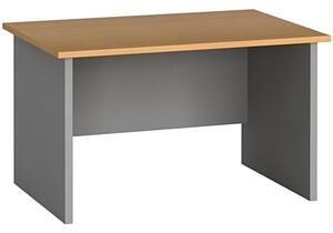 Stół biurowy PRIMO FLEXI, prosty 1200 x 800 mm, szary / orzech