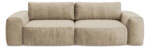 Jasnobrązowa rozkładana sofa z tkaniny szenilowej 275 cm Kuki – Makamii