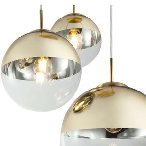 LAMPA wisząca VARUS 15855-3 Globo szklana OPRAWA zwis kaskada kule balls złote przezroczyste - złoty