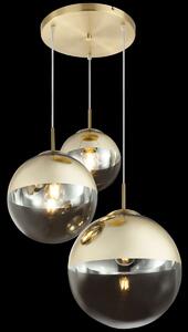 LAMPA wisząca VARUS 15855-3 Globo szklana OPRAWA zwis kaskada kule balls złote przezroczyste - złoty
