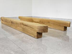 Łóżko drewniane dębowe z tapicerowanym wezgłowiem Natural 8 180x200