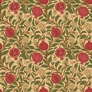 Tapety Granaty i kwiaty w stylu Williama Morrisa, Tapety Z kwiatami, a00240 : Uwalls.pl